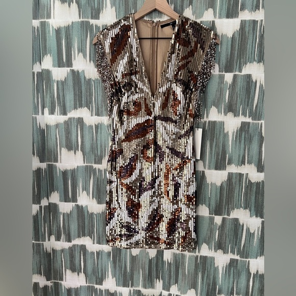 Jay Godfrey San Jose Fringe Sequin Mini Dress - XS/ 00 - Picture 4 of 9